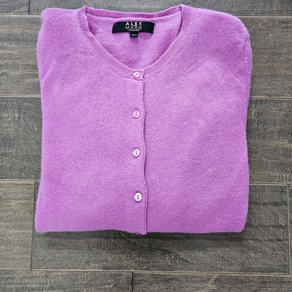 Alex Marie Cashmere Cardigan sz large - Picture 5 of 5
